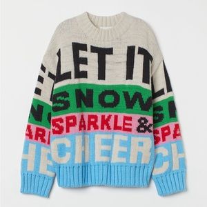H&M Jacquard Let it Snow Sweater